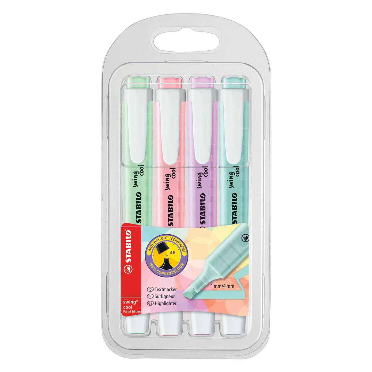 Stabilo Swing Cool Pastel Markers, 4st.