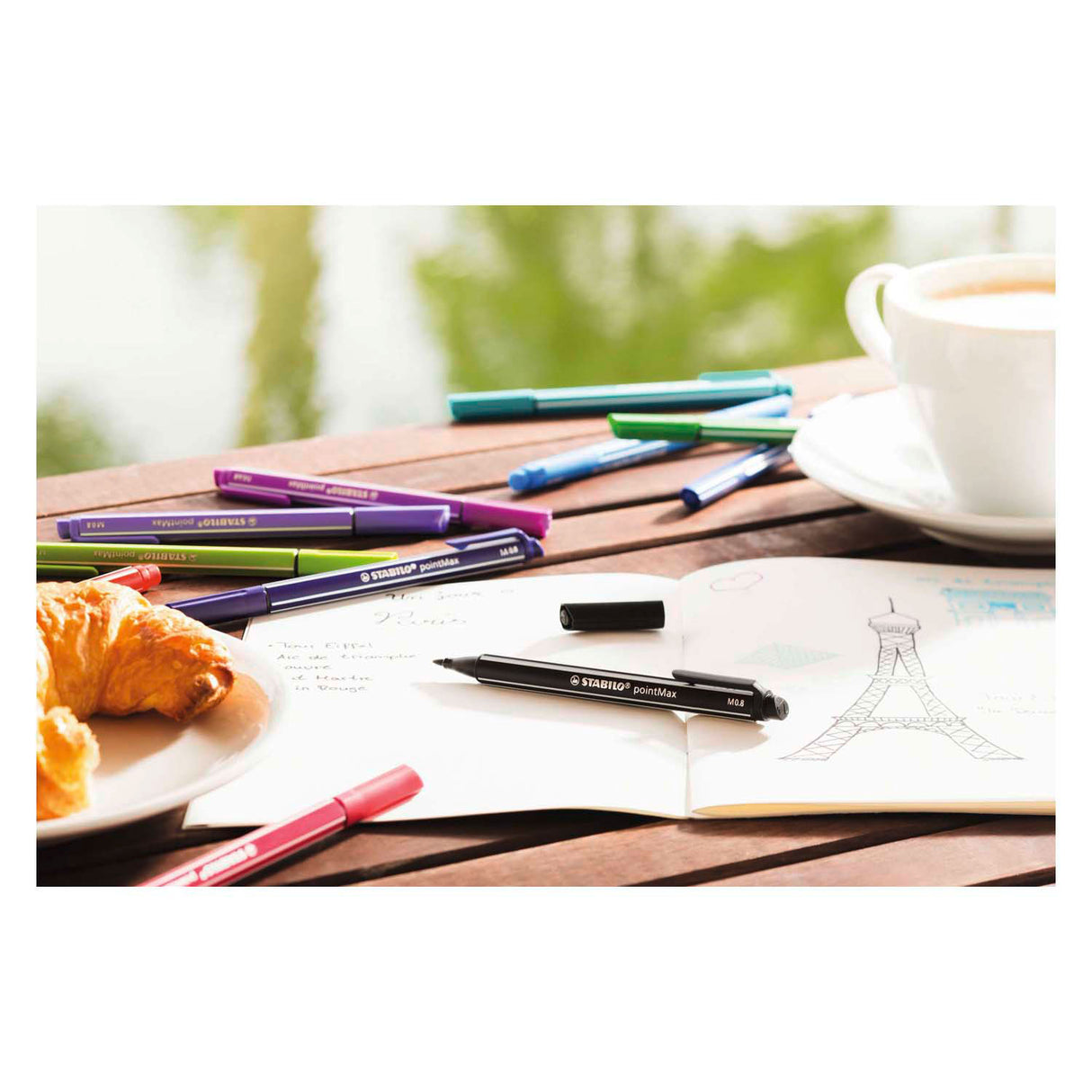 Trousse pastel Stabilo pointmax avec 8 couleurs de feutres fins