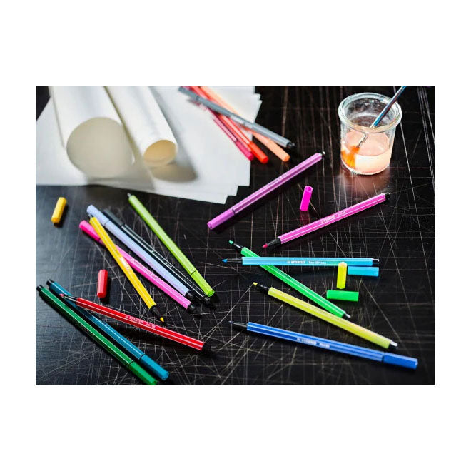 Stabilo Pen 68 - Felt -Tip Pen - Arty - Ensemble avec 65 pièces