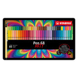 Stabilo Pen 68 Arty metal box felt -tip pens, 66st.