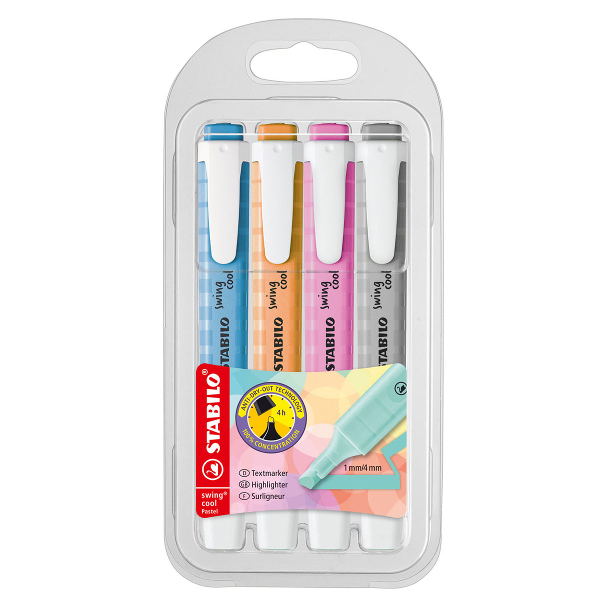 Stabilo Swing Cool Pastel Markers, 4st.