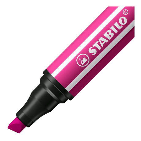 Stabilo pen 68 max - feutre à pointe biseautée épaisse - rose