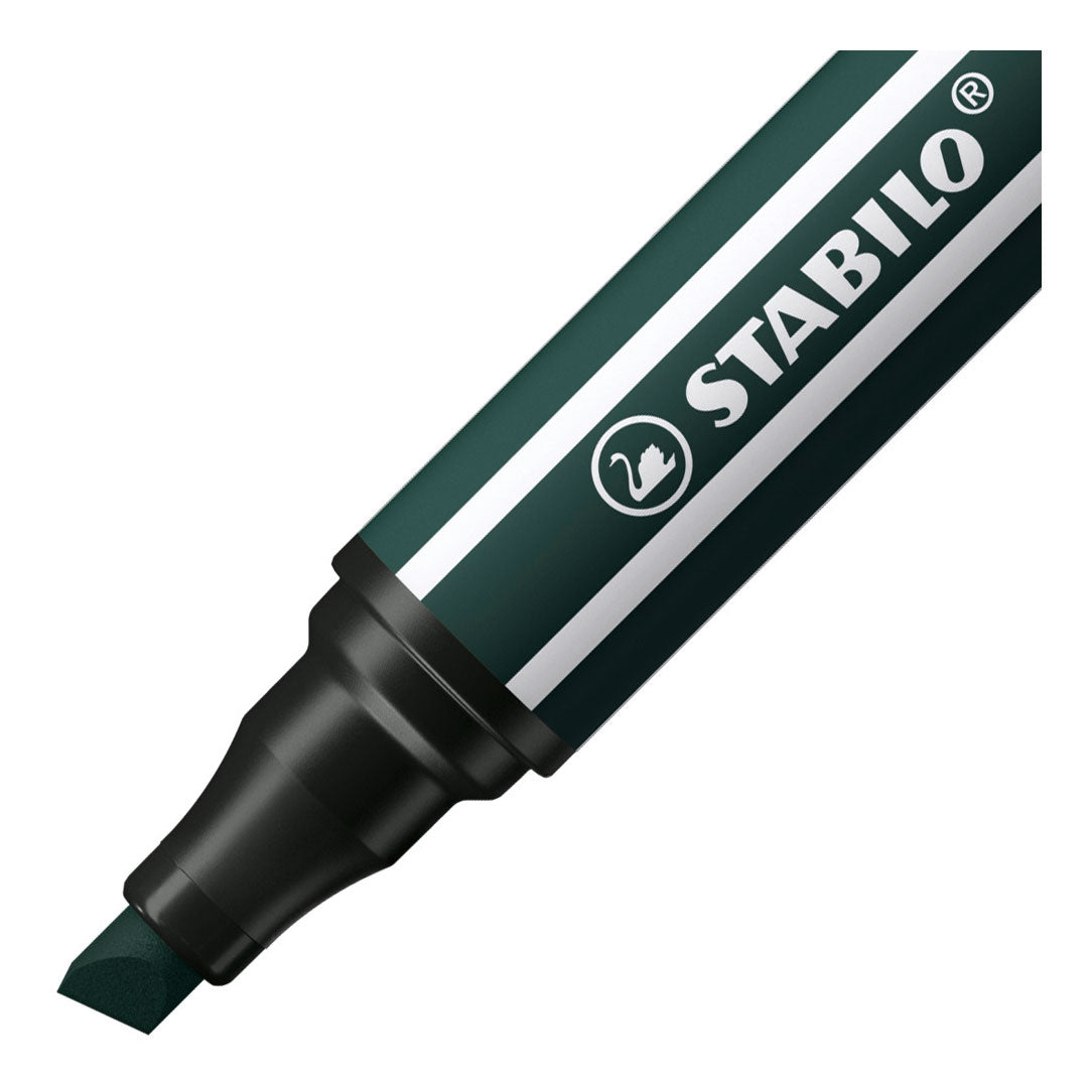 Stilo Pen 68 MAX FELT -TIP PEN avec un point de ciseau épais Green Terre