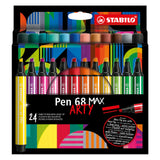 Penna Stabolo 68 MAX ARTY Felf -Tip Penna con Spessa picco di scalpello 24 Colori