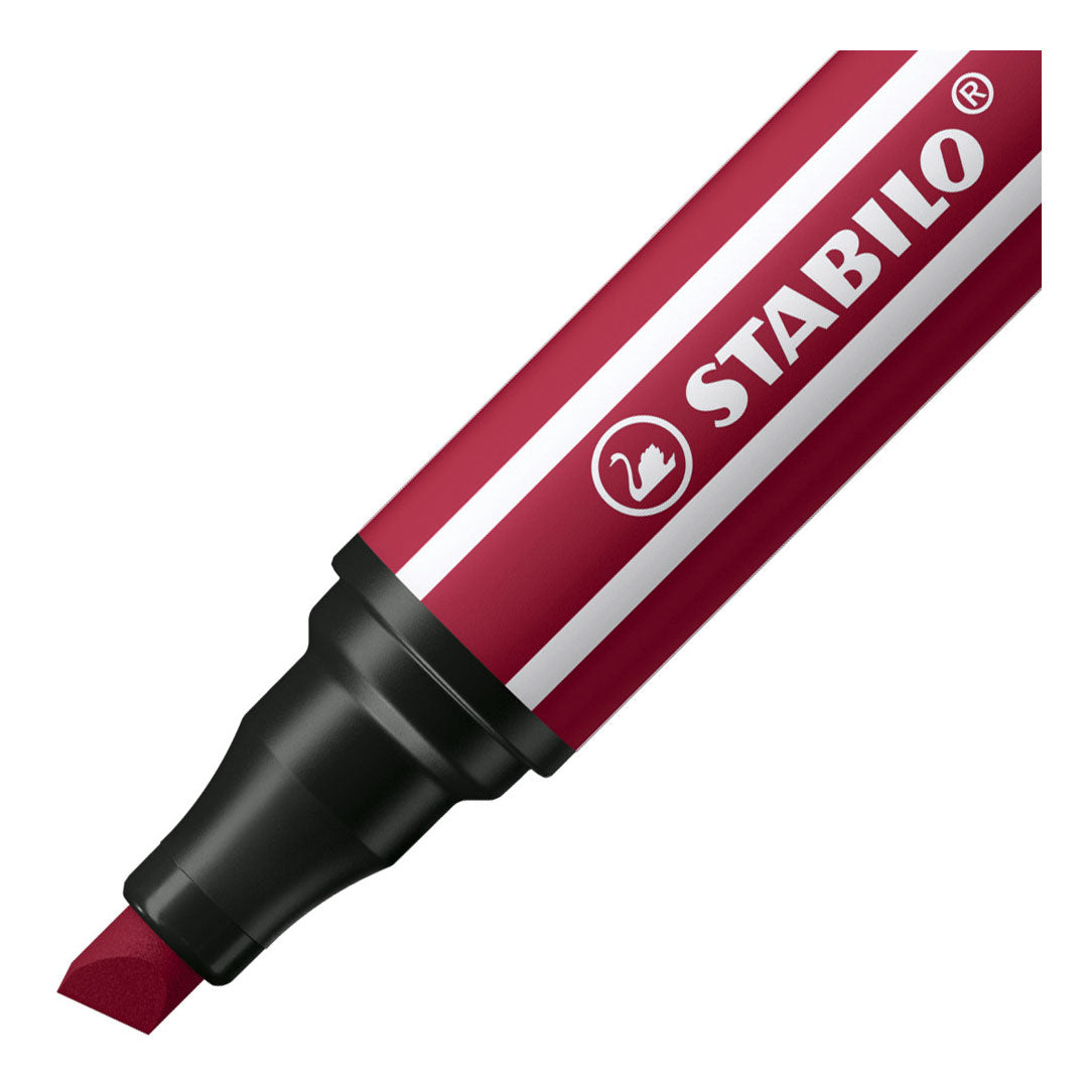 Stabilo pen 68 max arty - feutre à pointe biseautée épaisse - lot de 20 pièces