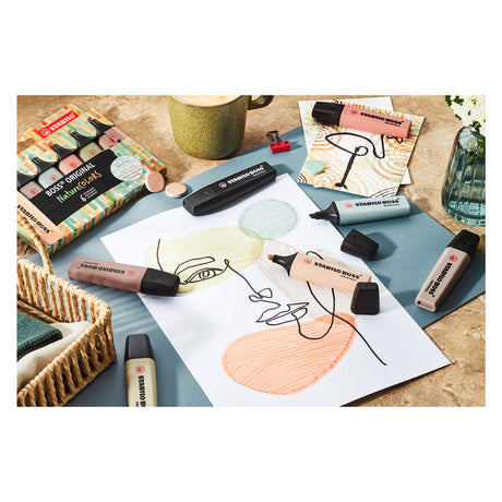 Stabilo boss original - surligneur - lot de 6 - naturecolors