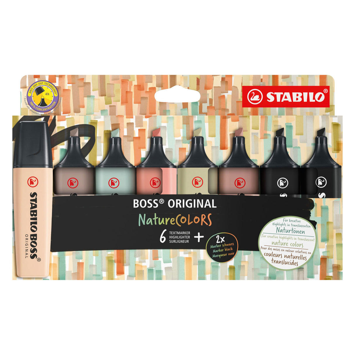 Stabilo Boss Original Marker Set 8 stykker naturfarver