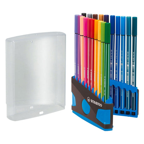 Stabilo pen 68 feutres colorparade bleu anthracite - 20 pcs.