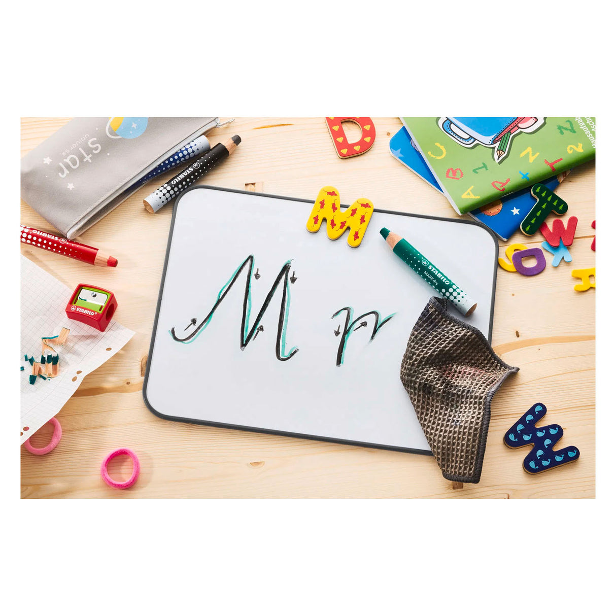 Crayon pour tableau blanc Stabilo markdry - vert