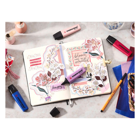 Stabilo boss surligneur fleurs sauvages - gris violet