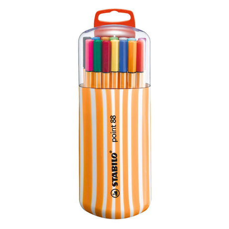 Feutres fins Stabilo point 88 zébrou - 20 pcs.