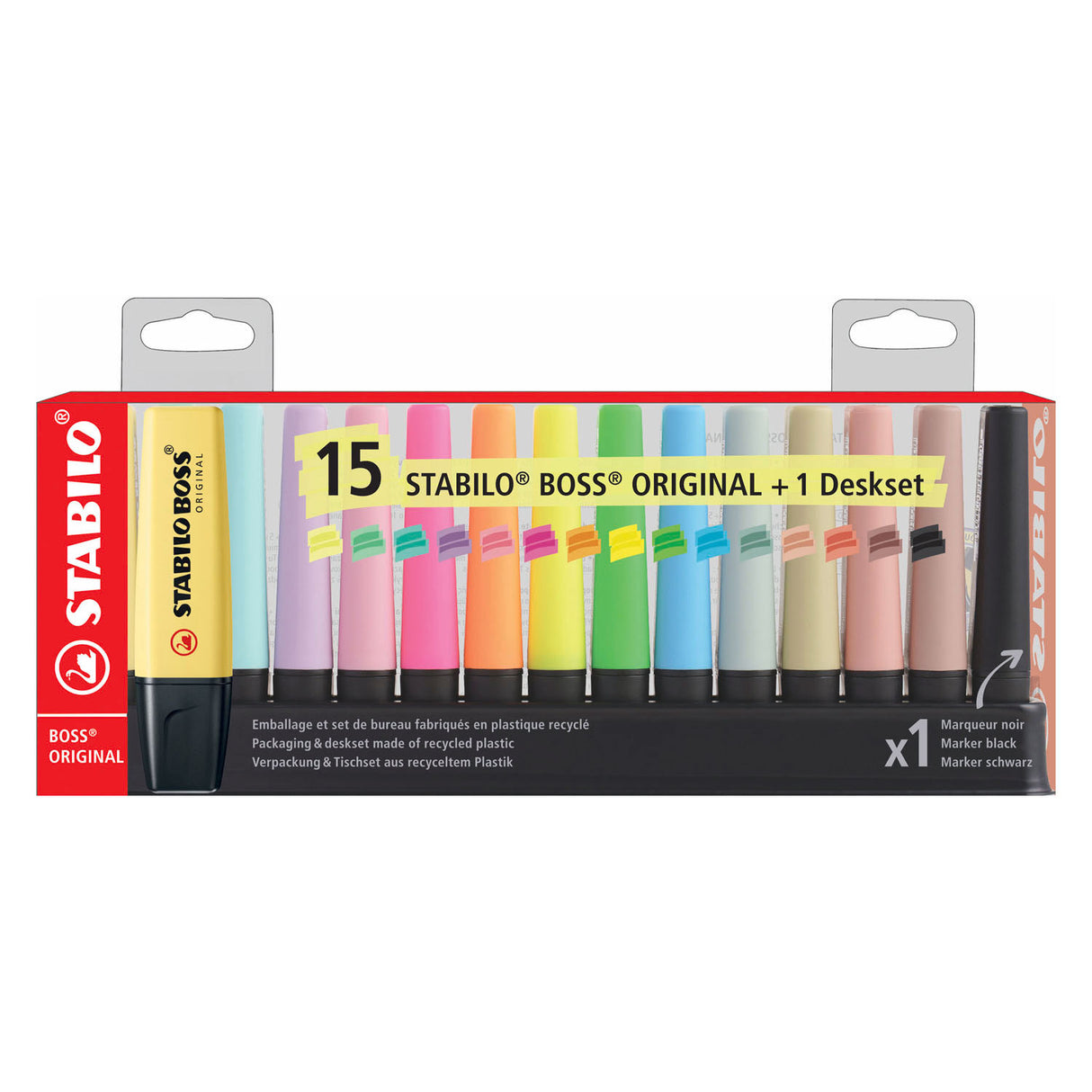 Stabilo boss original pastel naturecolors surligneurs ensemble de bureau - 15 pcs.