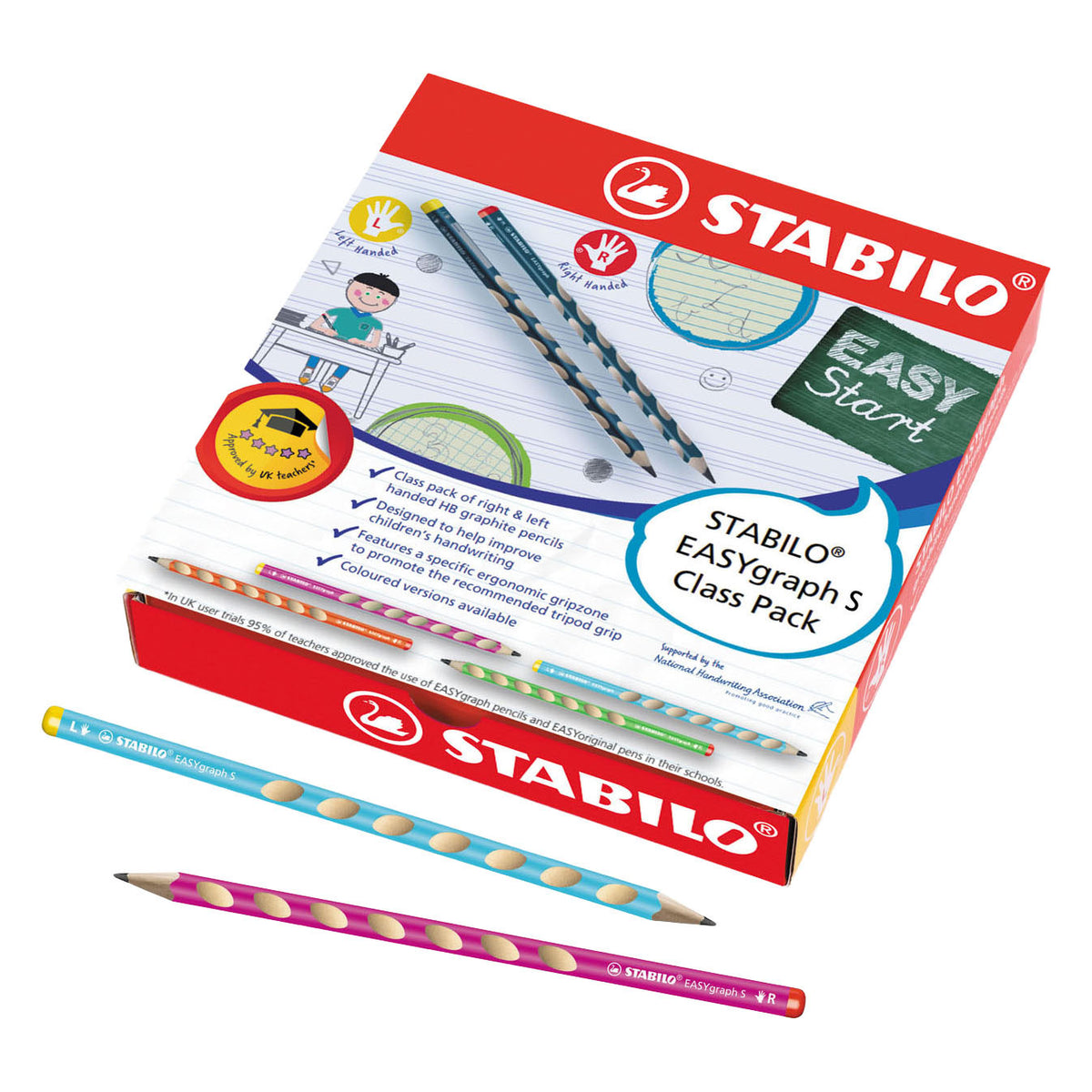 Crayons graphite Stabilo easygraph s pack scolaire - 48 pcs.