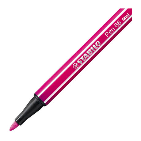 Stabilo pen 68 mini - feutre premium - animal vibes - étui de 8 couleurs + autocollant