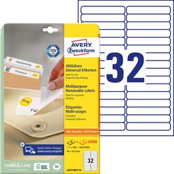 Etiquettes amovibles sans marque Avery sans marque 96 x 16,9 mm (25)