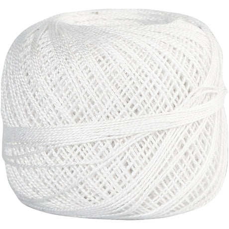 Fil de coton mercerisé Creativ company, blanc, 20 gr 1 pelote