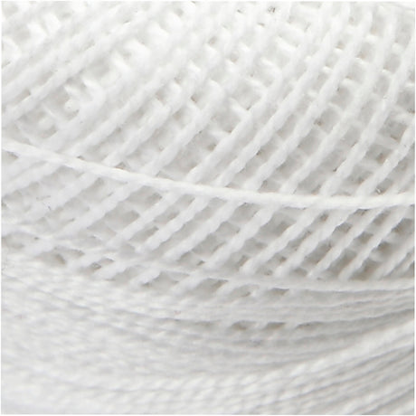 Fil de coton mercerisé Creativ company, blanc, 20 gr 1 pelote