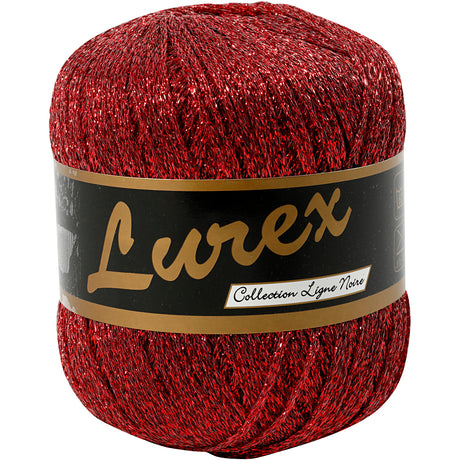 Creativ Company Lurex Glitter Yarn Red, 160m