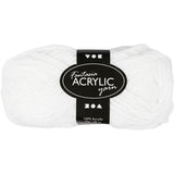 Fil acrylique Creativ company, blanc, 50gr, 80m