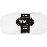 Fil acrylique Creativ company, blanc, 50gr, 80m