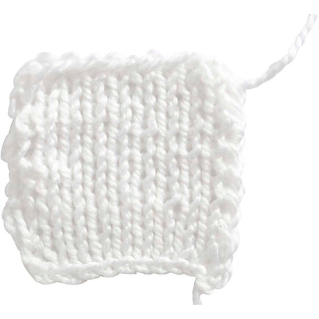 Fil acrylique fantaisie Creativ company, l: 35 m, maxi, blanc, 50 g 1 pelote