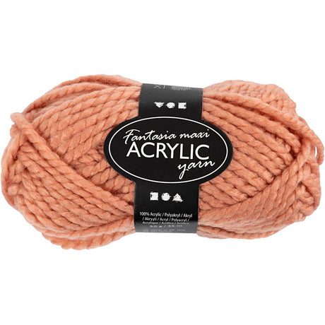 Fil acrylique fantaisie Creativ company, l: 35 m, maxi, beige, 50 g 1 pelote