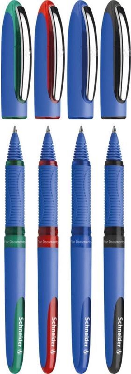 Instruments d'écriture Schneider roller schneider - un hybride c - pointe conique - largeur de trait 0,5 mm - 4 pièces couleurs assorties - s-183294