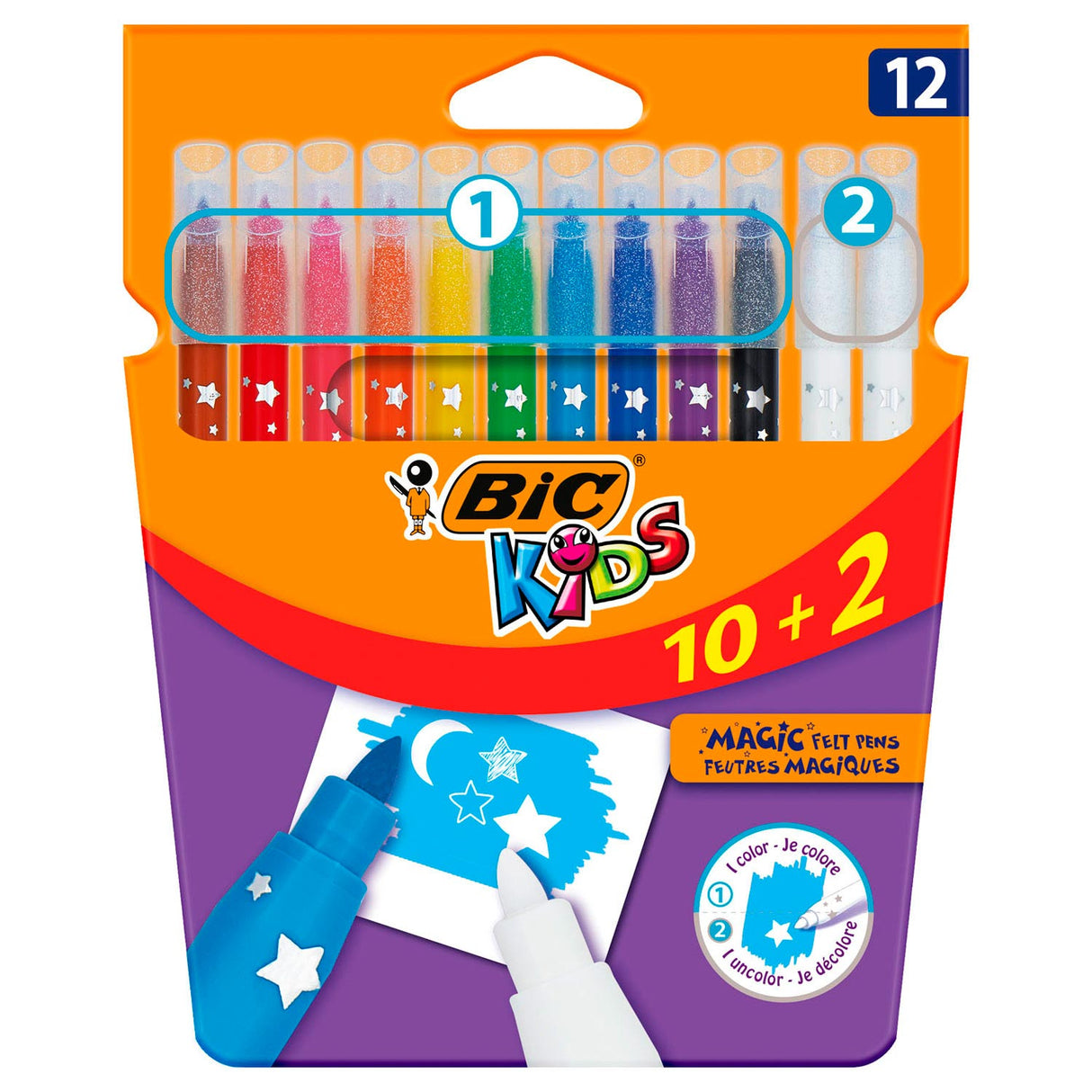 BIC -barn sletter farger, 10 + 2 gratis