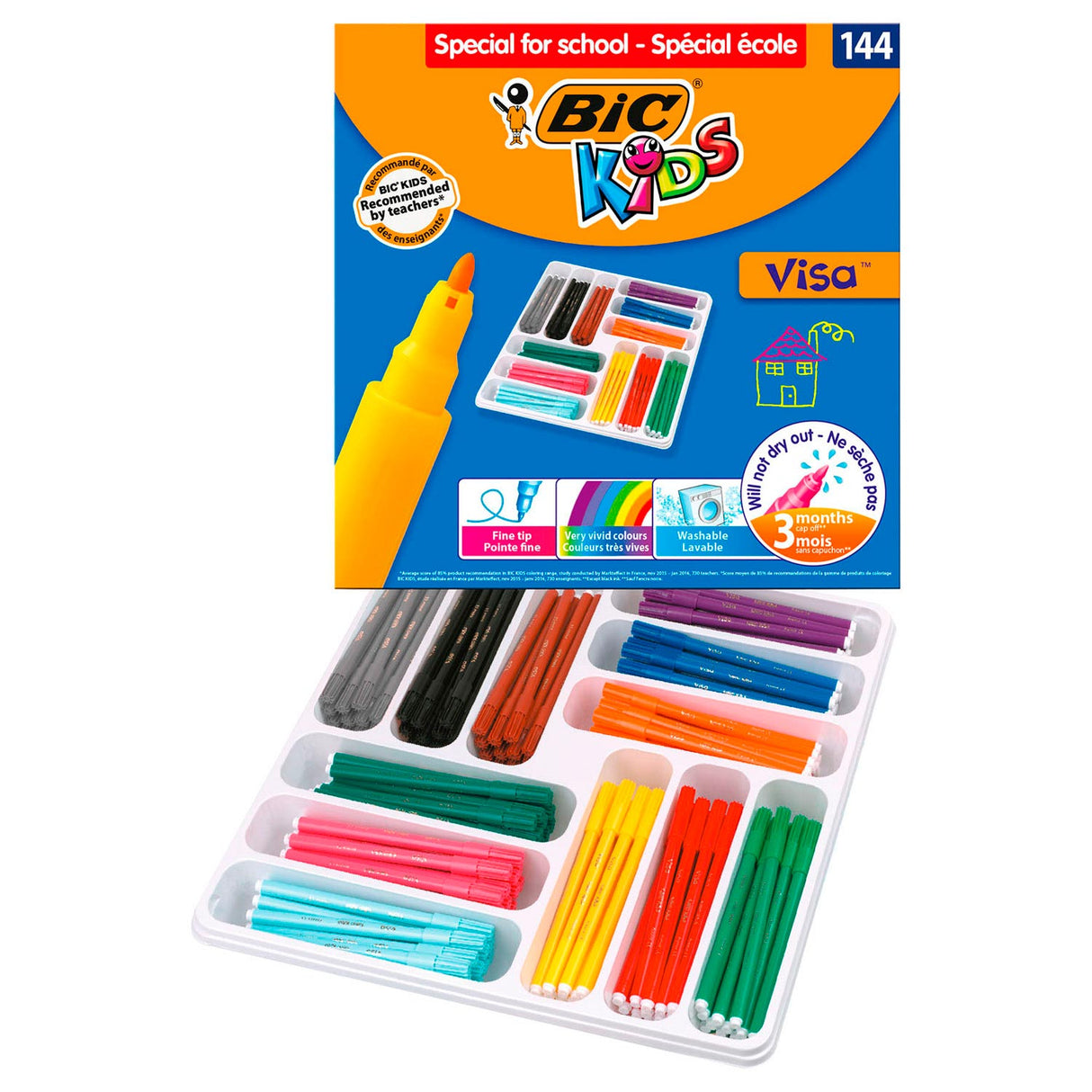 Bic https : www.cchobby.nl -visa-fine-tip-line-thickness-0-7-mm-various-colors-12x12-piece-144-piece-1-box