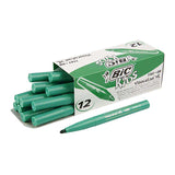 Marqueurs de couleur Bic Visa Color, trait 3 mm, vert moyen, 12 pièces 1 boîte