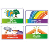 Bic crayons de couleur ecolutions évolution résine synthétique recyclée assorti 12 pièces