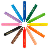 BIC Kids Plastidecor Triangle Color Chalk, 12.