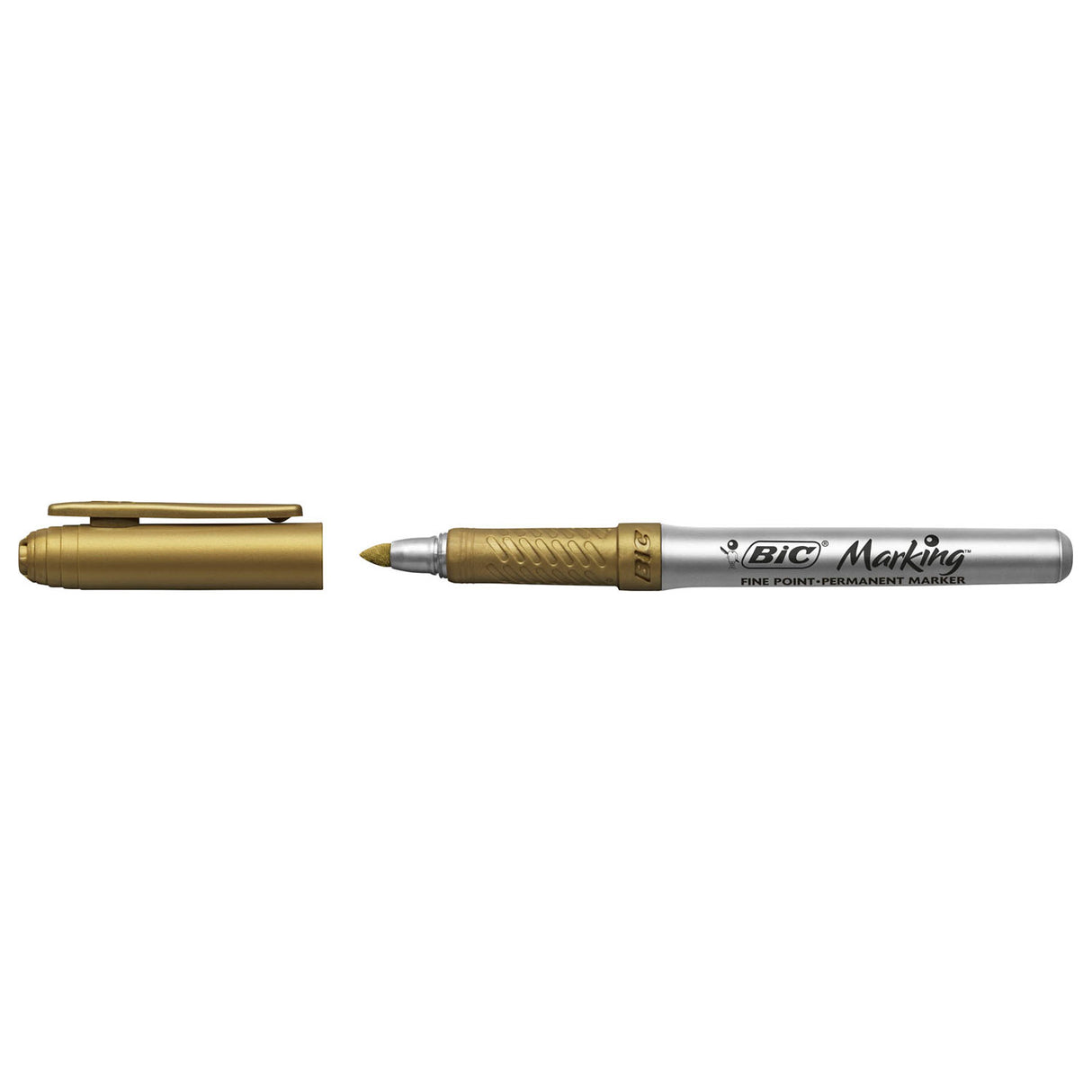 BIC Marker permanent or et argent