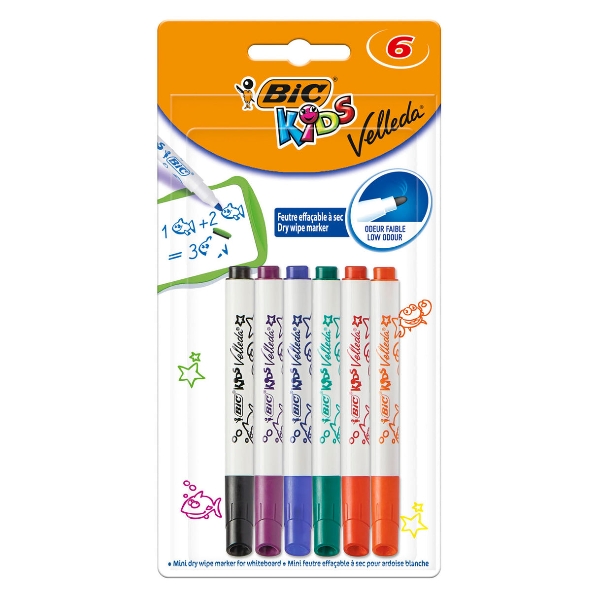 Bic Velleda Whiteboard Markers, 6st.