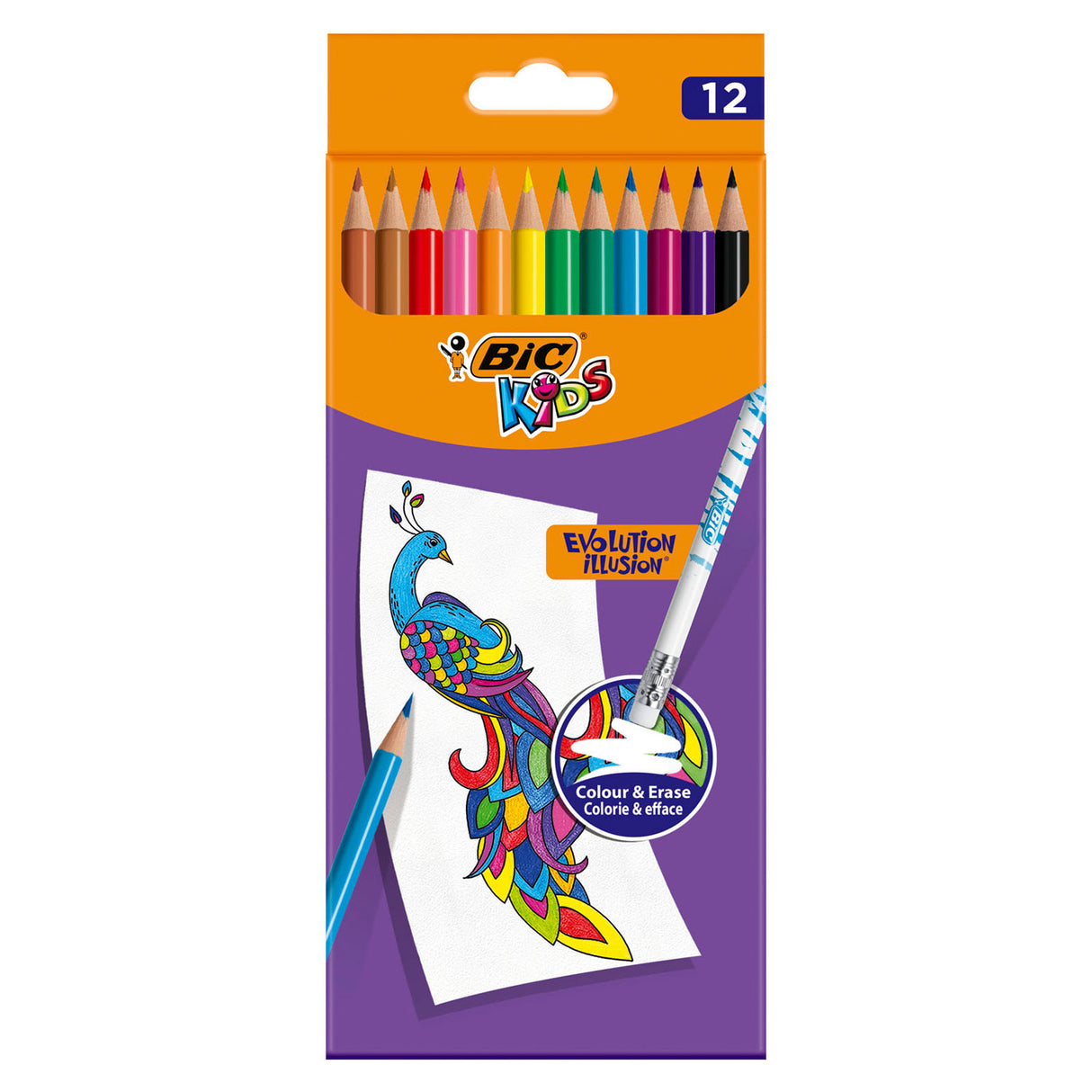 Bic Kids Evolution Exitable Colored Pencils, 12 ..