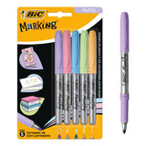 BIC INTENSITY FEET -TIP PENS PASTEL PERMANENT, 5e.