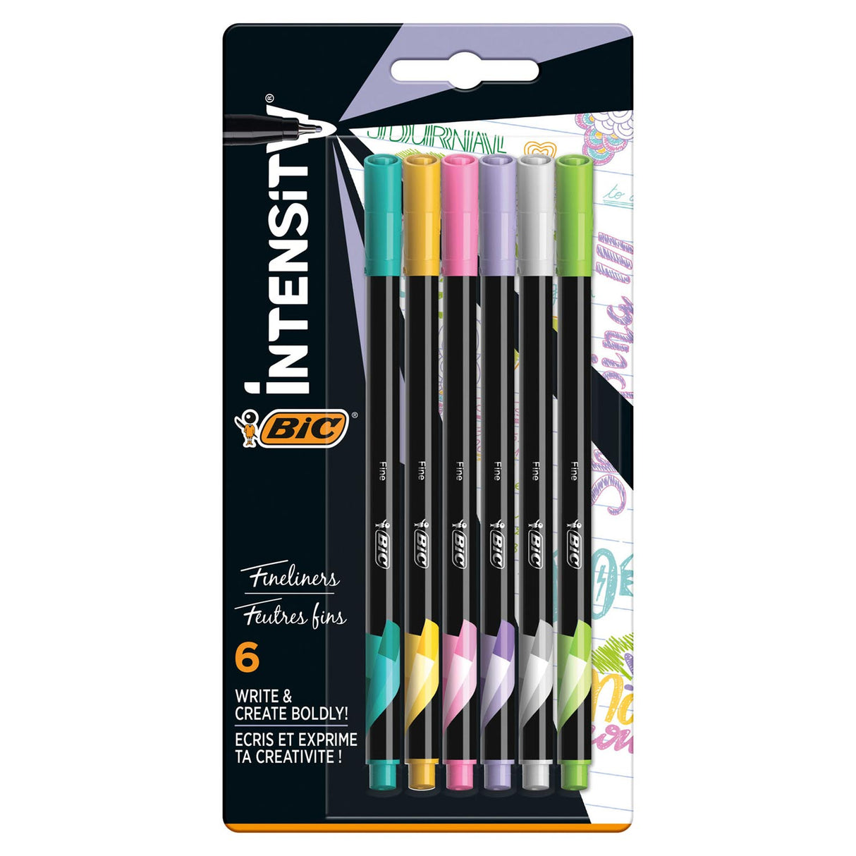 BIC Intensity Fineliners Pastel, 6.