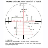 Lunette de visée Vortex Viper PST Gen II 5-25x50 FFP, EBR-7C MOA