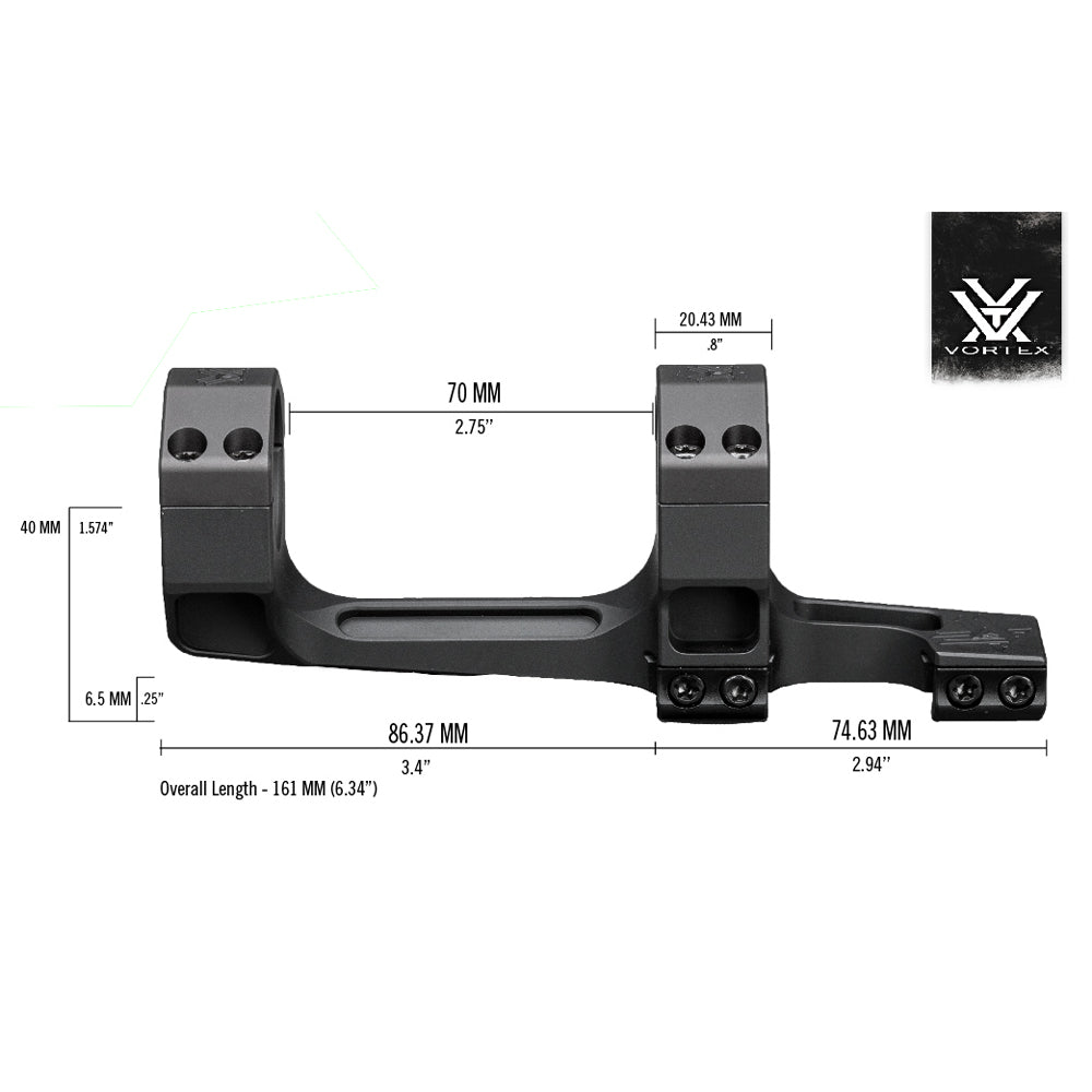 Cantilever étendu de précision Vortex 34 mm