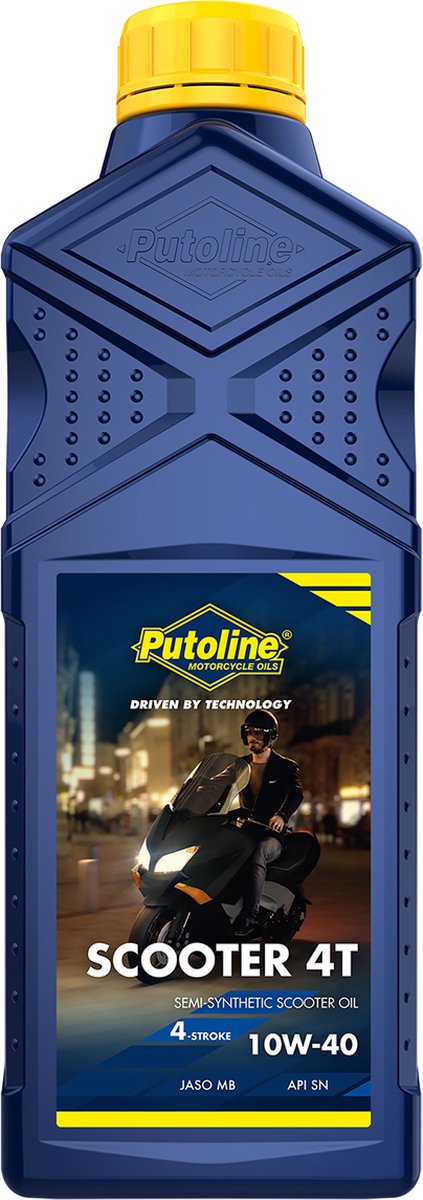 Huile moteur Putoline 10w40 1 litre scooter semi-synthétique 4t