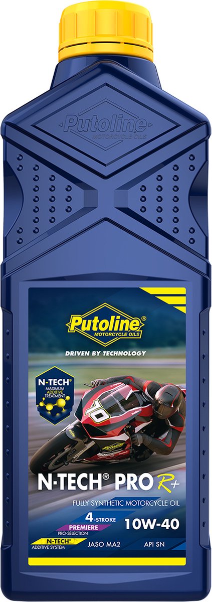 Huile moteur Putoline n-tech pro r+ 10w-40 1 litre | Huile moto 4 temps