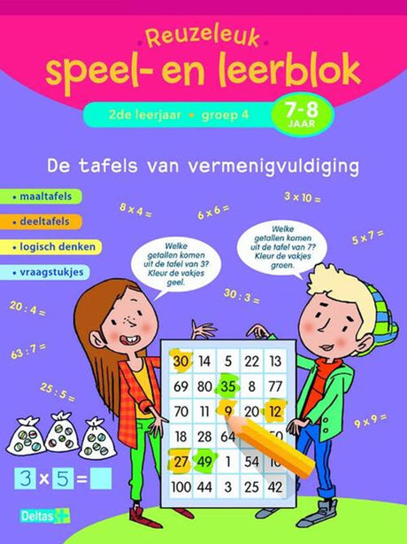 Le superbe bloc de jeu et d'apprentissage de Delta pour les tables de multiplication