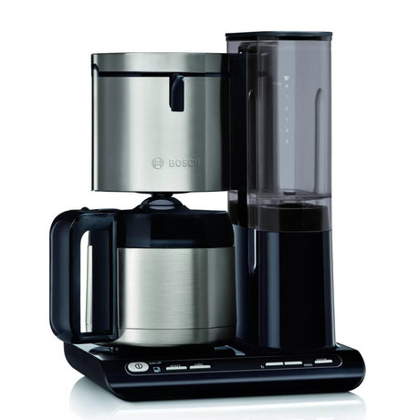 Bosch tka8a683 cafetière styline + thermos acier inoxydable noir