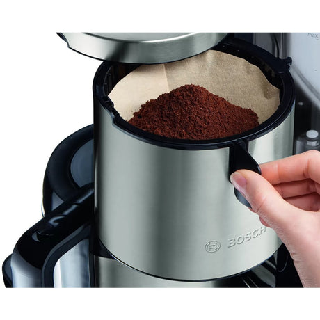 Bosch tka8a683 cafetière styline + thermos acier inoxydable noir
