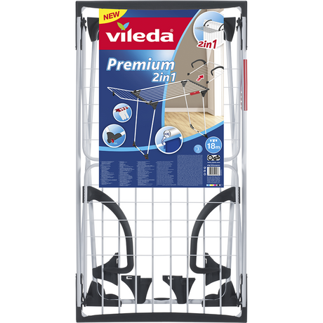 Vileda étendoir premium 2 en 1 18 mètres