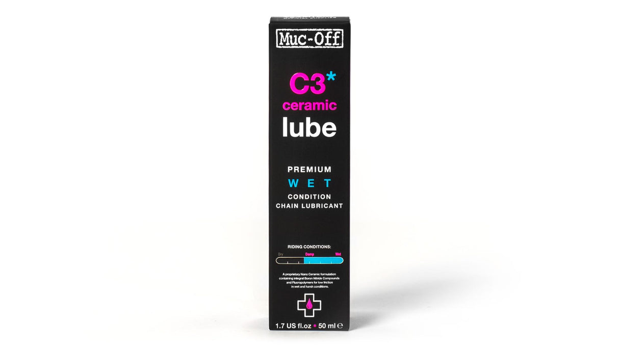 Lubrifiant humide en céramique Muc-off Muc Off C3 Lubrifiant pour chaîne en bouteille de 50 ml pour conditions humides