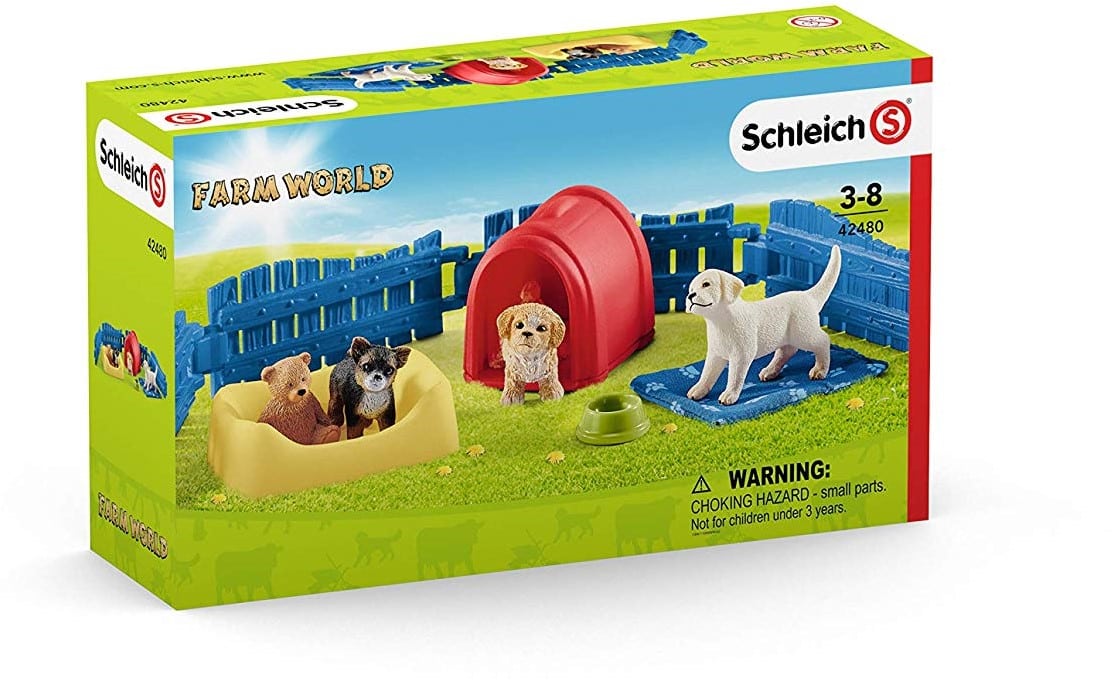 Schleich kit de soins pour chiots 9 pièces
