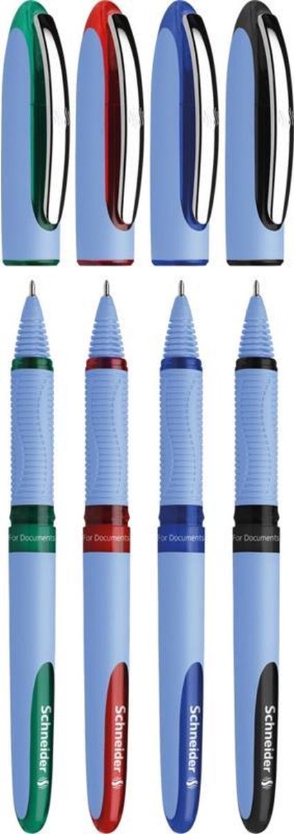 Instruments d'écriture Schneider roller schneider - un hybride n - pointe aiguille - 0,5 mm - 4 pièces couleurs assorties - s-183594