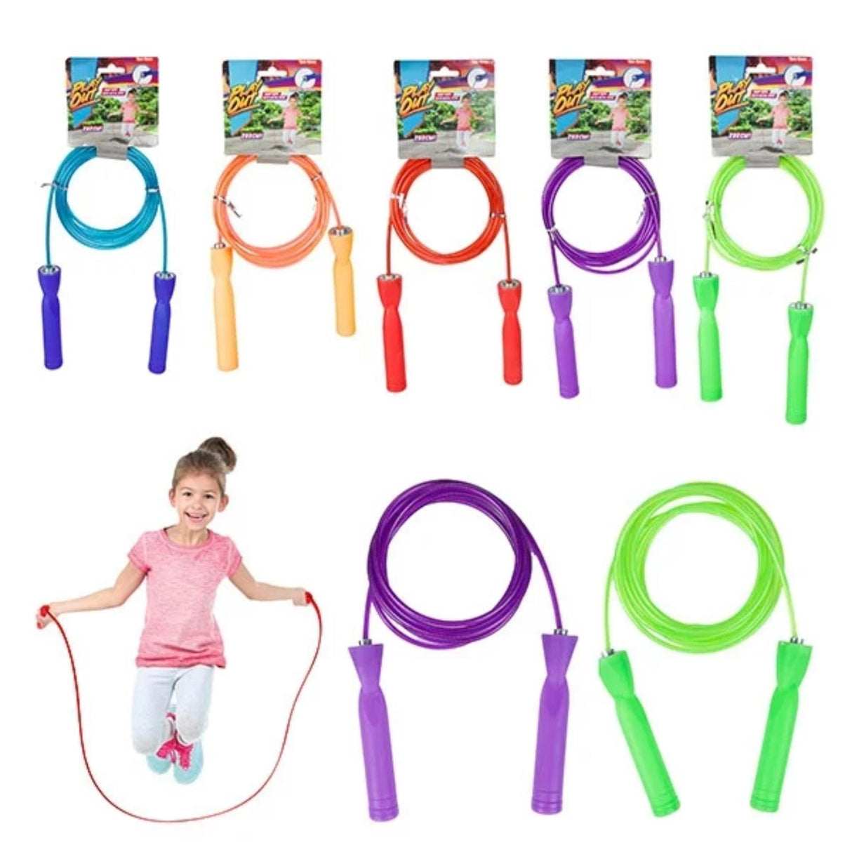 Toi-toys corde à sauter avec fil métallique, 280cm