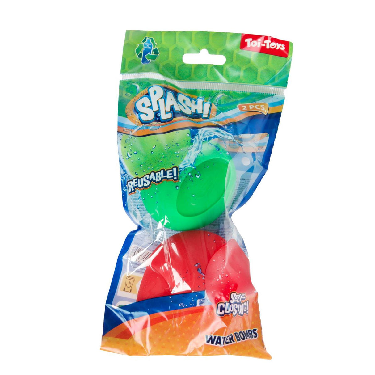 Ballon d'eau Splash réutilisable à fermeture automatique, 2 pcs.